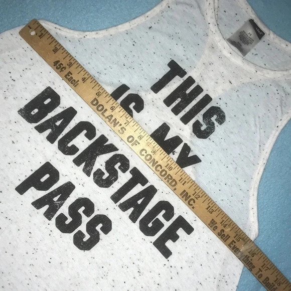 STRANDED This is my backstage pass hi low flowy muscle tank top size XS - Picture 7 of 7